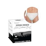 Trawee (Disposable Underwears) Men's Viscose Blend Briefs (Pack Of 5) Xxl Size-White | Ideal For Hygiene During Travel, Workout & Incontinence Needs | Design Patent No. 336859-001