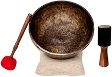 Large Tibetan Singing Bowl Set by O
