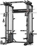 Major Fitness Drone MAX V Smith Machine with Weight Stacks, All-in-One Home Gym Squat Rack--2500LB Capacity, Dual LAT Pull-Down Systems & Cable Crossover Machine, Heavy-Duty Full-Body Workout Machine