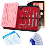 INNZ Professional Suture Practice Kit – Complete Suturing Training Set with 3-Layer Silicone Suture Pad, Surgical Tools, Thread for Medical, Nursing & Veterinary Students