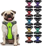 CollarDirect No Pull Reflective Dog Harness with Handle and Front Clip, Adjustible Soft Padded Vest for Small to Large Dogs Training and Walk (Size S, Lime Green)