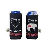 Foretra – This is Canada – Neoprene Can Cooler Sleeve Set for 16 oz “Tallboy” Cans 4 Pack