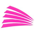 PATIKIL Arrows Vanes 50 Pack 5 Inch Arrow Turkey Feather Fletch Left Wing Fletching Pink for DIY Target Shooting