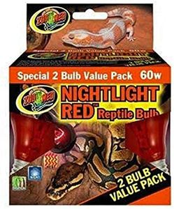 Zoo Med Nightlight Reptile Bulb, 60-watt, Red