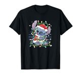 Disney Lilo & Stitch Christmas Tangled Lights Portrait T-Shirt