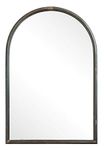 Creative Co-op Arched Metal Trim Mirror, Grey