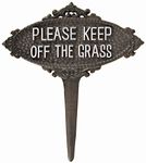 Esschert Design TT207 Series Please Keep Off the Grass Sign