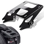 Amazicha Detachable Two 2 Up Tour Pack Pak Luggage Rack Mounting Rack Black Compatible for Harley Davidson Touring Street Glide/Electra Glide/Road Glide/Road King 2014-2020