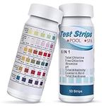 6 in 1 Test Strips Kit, Swimming Pool Spa & hot tub Chemicals Dip Test Strips for Rapid Measurement of Residual Chlorine in Water PH Total Hardness Alkalinity,Hot Tub Test Strips（50）