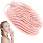 INOVERA Silicone Bath Brush | Soft Body Wash Bathing Scrubber | Exfoliating Shower Brushes (Rose Gold)