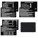 JunehenTB 15PCS/5Sets SFST Card Standardized Field Sobriety Test Card with 5 Wallets, Black Metal SFST Instruction Card Police Law Enforcement Accessories, Miranda Warning Card (black-15pcs)