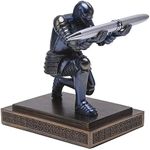 Amoysanli Knight Pen Holder Desk Organizers and Accessories Desk Decor Resin Pen Holder as Gift with a Cool Pen for Office and Home (Blue)