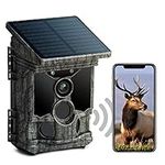 VOOPEAK Wildlife Camera Solar Powered, 46MP 4K 30fps WiFi Bluetooth Trail Camera with Night Vision Motion Activated IP66 Waterproof for Wildlife Monitoring