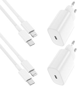 2Pack 20W Chargeur iPhone USB C Rapide, certifié Apple MFi Chargeur Apple Cable Rapide avec 2m Câble USB C pour iPhone 14 Pro Max/14/13 Mini/13 Pro Max/12 Mini/12 Pro/12 Pro Max/11/SE/XR/XS Max/iPad