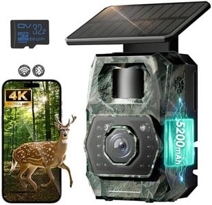 MAXDONE Trail Camera WiFi Bluetooth - 4K 64MP Game Cameras with Night Vision Motion Activated Waterproof, with 5200mAh Battery and 32GB Memory Card Cameras for Outdoor and Backyard