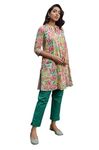 Janasya Women's Multicolour Cotton Floral A-Line Tunic(JAA24TU00111-L)