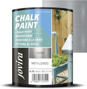 JOVIRA PINTURAS Chalk Paint, Peinture à la craie. Rénovez vos meubles de manière créative. (750 Millilitres, Argent)