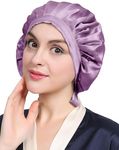 LilySilk 100% Mulberry Silk Bonnet Flat Front Silk Night Sleep Cap Adjustable Hair Wrap for Sleeping, Avocado Green