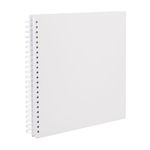 suituts 12X12 Inch White Scrapbook Album, Hardcover Large DIY Scrapbook Photo Album for Couples, Anniversary (Each has 80 Blank White Pages)