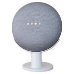 Mount Genie Google Home Mini Pedestal: Improves Sound Visibility and Appearance - Cleanest Mount Holder Stand for Google Mini - Designed in USA (White)