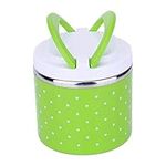 Yosoo picnic lunch, box, pot bread box, portable isolated thermal stainless steel, interior insulation, leak proof spout with handle, food container, food carrier for food., Green, 630 ml