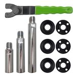 5/8"-11 Angle Grinder Extension Shaft Connecting Rod with Grinder Adjustable Spanner Wrench Flange Nut kit Compatible with Bosch Dewalt Makita Ryobi Black Decker (3" & 4" & 5.5")