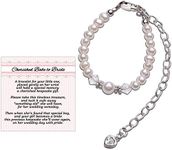 Cherished Babe to Bride Keepsake Bracelet in Sterling Silver and Cultured Pearls for Baby Girl