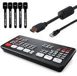 Blackmagic Design ATEM Mini Pro ISO HDMI Live Stream Switcher Starter Bundle with 6’ HDMI Cable, 7’ Cat5e Cable, and 5-Pack of Solid Signal Cable Ties (SWATEMMINIBPRISO)