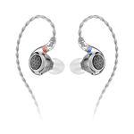 FiiO FD11 Earphones High Performance Dynamic Driver IEMs Earbuds with Deep Bass 0.78mm Detachable Cable 3.5mm Plug in Ear Headphones for Musician Singer Music (Silver)