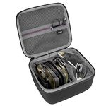 ProCase Hard EVA Travel Case for Howard Leight Impact Sport OD Electric Earmuff and Genesis Sharp-Shooter Safety Eyewear Glasses, with Mesh Pocket for Accessories [Devices and Accessories Not Included] -Black