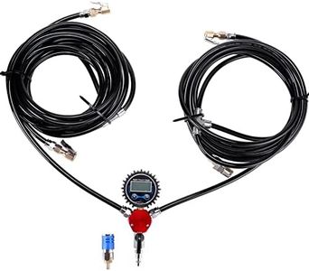 4 Way Tire Inflation Deflation System with 4 Closed Flow Air Chuck Digital Tire Pressure Gauge for Car Trucks Off Road Vehicles-Compatible with HPA Tanks and Compressors