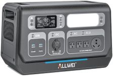 ALLWEI LiFePO4 Portable Power Station 2400W(Surge 4800W), 2048Wh Solar Generator with UPS, 1.5H Fast Charge, 4 AC Outlet, Expandable to 10240Wh, Home Backup Battery for RV Camping Outdoor Emergency
