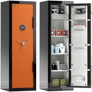 Fireproof Safe with Digital Lock – Heavy-Duty 8.12 cu.ft Large Safe Box for Home, Office & Business | Secure, Durable & Stylish Design | Waterproof & Burglar-Proof (BLACK-ORANGE)