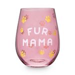 Blush Fur Mama Large Stemless Wine Glass, Perfect for Red or White Wine, Glassware Gift, Pink, 20 Oz, Set of 1