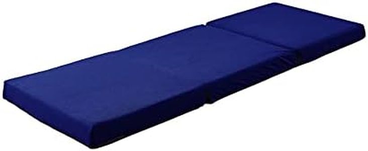 BEDMATTERS Tri Folding Guest Mattress 7 CM Thick – Lightweight Space Saving Foldable Mattress with Removable Cover – Trifold mattress Size 190 x 63 x 7 CM. (NAVY)