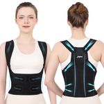 Back Support Posture Brace Corrector: Adjustable Elastic Posture Corrector Men Women - Breathable Support Belt for Shoulder Neck Lumbar - Upper Lower Back Straightener For Scoliosis Hunchback (L)