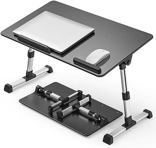 LapDesk, Adjustable Laptop Table, Foldable Laptop Bed Desk, Portable Bed Tray Laptop Desk for Eating, Reading, and Working (Black)