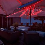 Patio Umbrella String Light Battery Operated Outdoor Patio Lights Patio Umbrella Lights with Remote Parasol Light String for Patio Umbrellas Camping