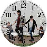 Custom Round Wood Clock Personalized Hanging Wooden Clock with Photo Image Text Logo Gift for Family Members Friends Farmhouse Wall Art Rustic Home Decor for Kitchen Office Classroom 10 Inch