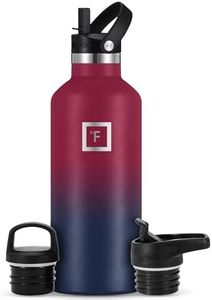 IRON °FLASK Sports Water Bottle - 32 Oz - 3 Lids (Narrow Straw Lid) - Leak Proof Vacuum Insulated Stainless Steel - Hot & Cold Double Walled Insulated Thermos - Valentines Day Gifts for Him or Her