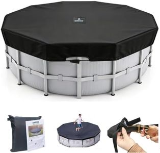 SIHAIAN 33Ft Round Pool Cover, Prevents Water Accumulation Above Ground Pool Cover, Quick Installation and Removal One-Piece Pool Cover, Lockable, Windproof, UV-Resistant, Tear-Resistant Solar Cover