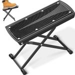 CAHAYA Guitar Footstool with Anti-Slip Rubber: Foldable for Guitar Playing Height Adjustable Strong Bearing Capability CY0337