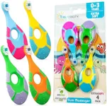 Baby Toothbrush 4 Pack, Toddler Toothbrush Age 1-2 & Bonus Silicone Finger Brush, Soft Bristles, Toddler Toothbrushes, Infant & Training w/Teething Handle, 0-2 Years, Multi Color Set