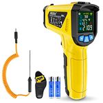 Infrared Thermometer, MESTEK Temperature Gun Digital Laser IR Thermometer Temp Gun with K Probe for Cooking, Home Repairs, -58ââ€žâ€°~1472ââ€žâ€°(-50ââ€žÆ’~800ââ€žÆ’) Adjustable Emissivity Humidity