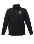 Embroidered Rainbow Logo Fleece Jacket. `Complies with NHS identity guidelines (Black, XS)