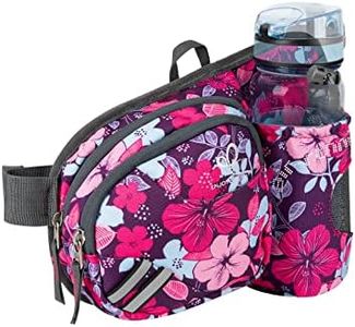 WATERFLY Fanny Pack Waist Bag: Waist Pack for Women Men with Water Bottle Holder Hiking Fanny Pack for Running Walking DogWalking Travel Cycling