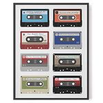 Personalised cassette playlist print // gift for music lovers custom songs