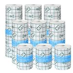 9 Rolls Waterproof Bandages, 2.2 Yards Transparent Film Dressing Roll, Clear Adhesive Bandage Stretch Shower Dressing Tape for Shower Swimming Tattoo, 3 Sizes - 2 Inch, 4 Inch, 6 Inch Wide