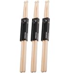 5A Wood Drumsticks for Drum Set, 3 Pairs Drumsticks, Classic Maple 5A Oval Wood Tip Drum Sticks for Adults Kids and Beginners, Musical Instrument Percussion Accessories Exercise