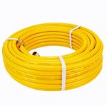 Kinchoix 35ft 1/2'' CSST Gas Line Flexible Gas Line 1/2 Pipe with 2 Male Fittings Corrugated Stainless Steel Tubing for Natural Gas Propane